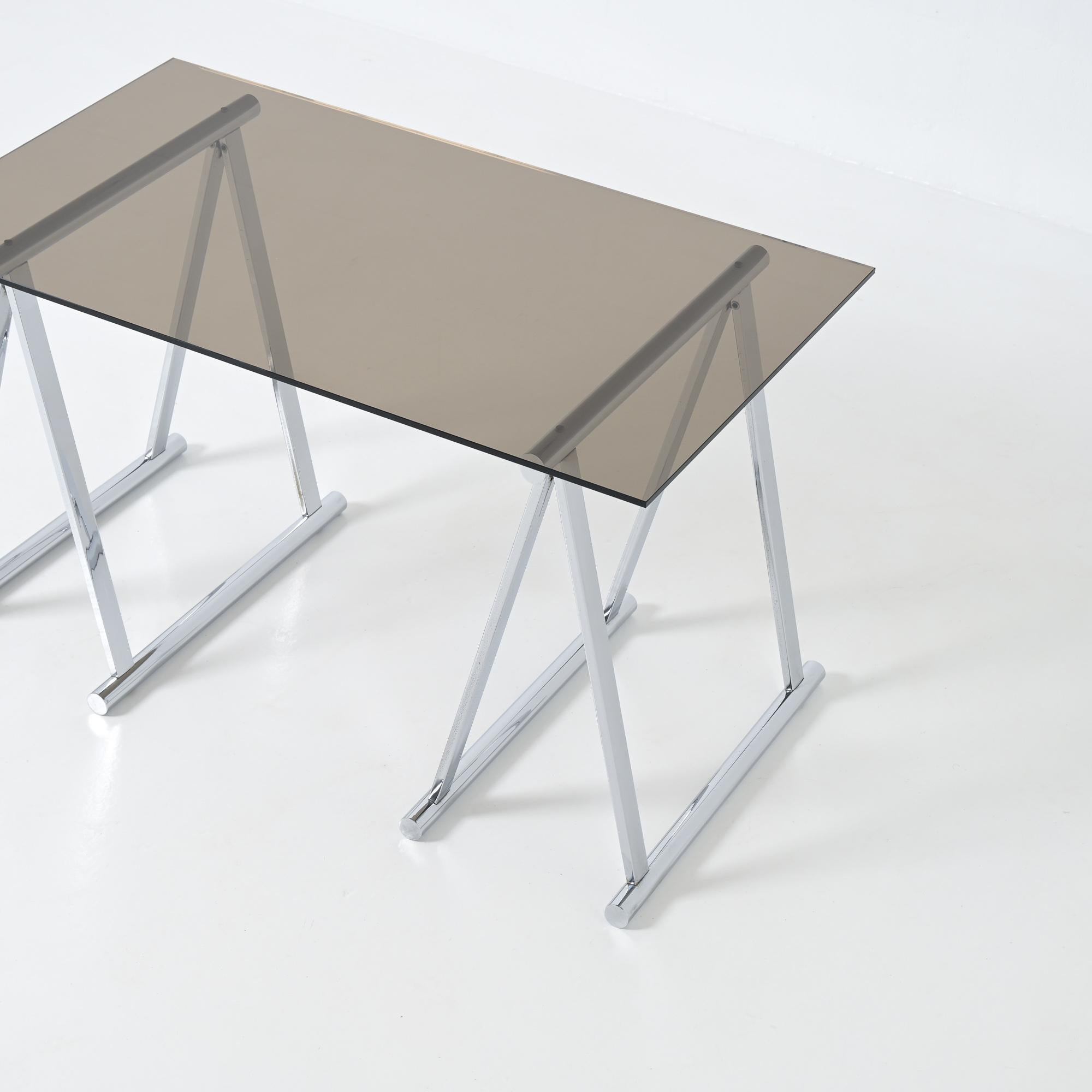 Chrome trestles desk For Sale 4