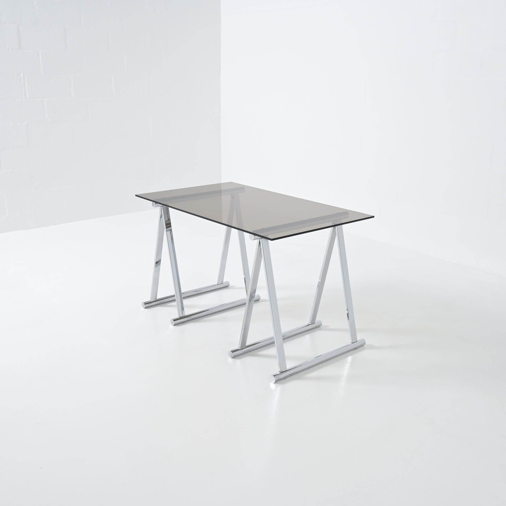 Chrome trestles desk For Sale 10