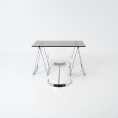 Chrome trestles desk