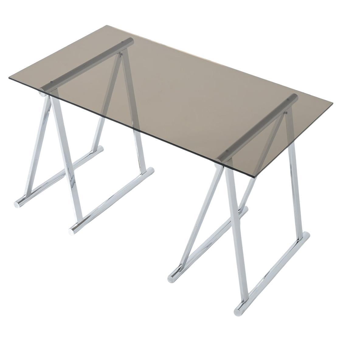 Chrome trestles desk For Sale