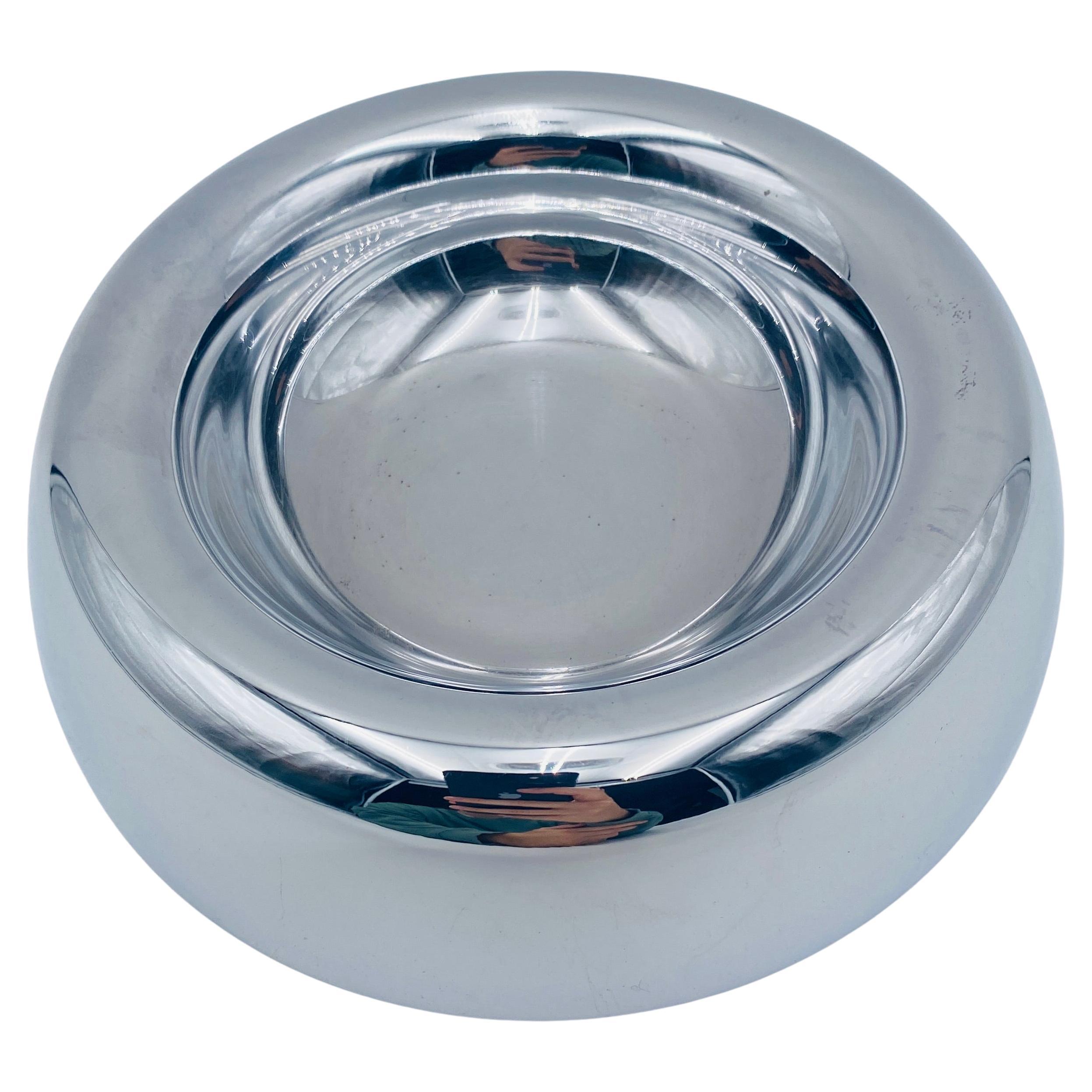 Chrome Trinket Dish by Nol for PIPa, Vintage Japanese Design