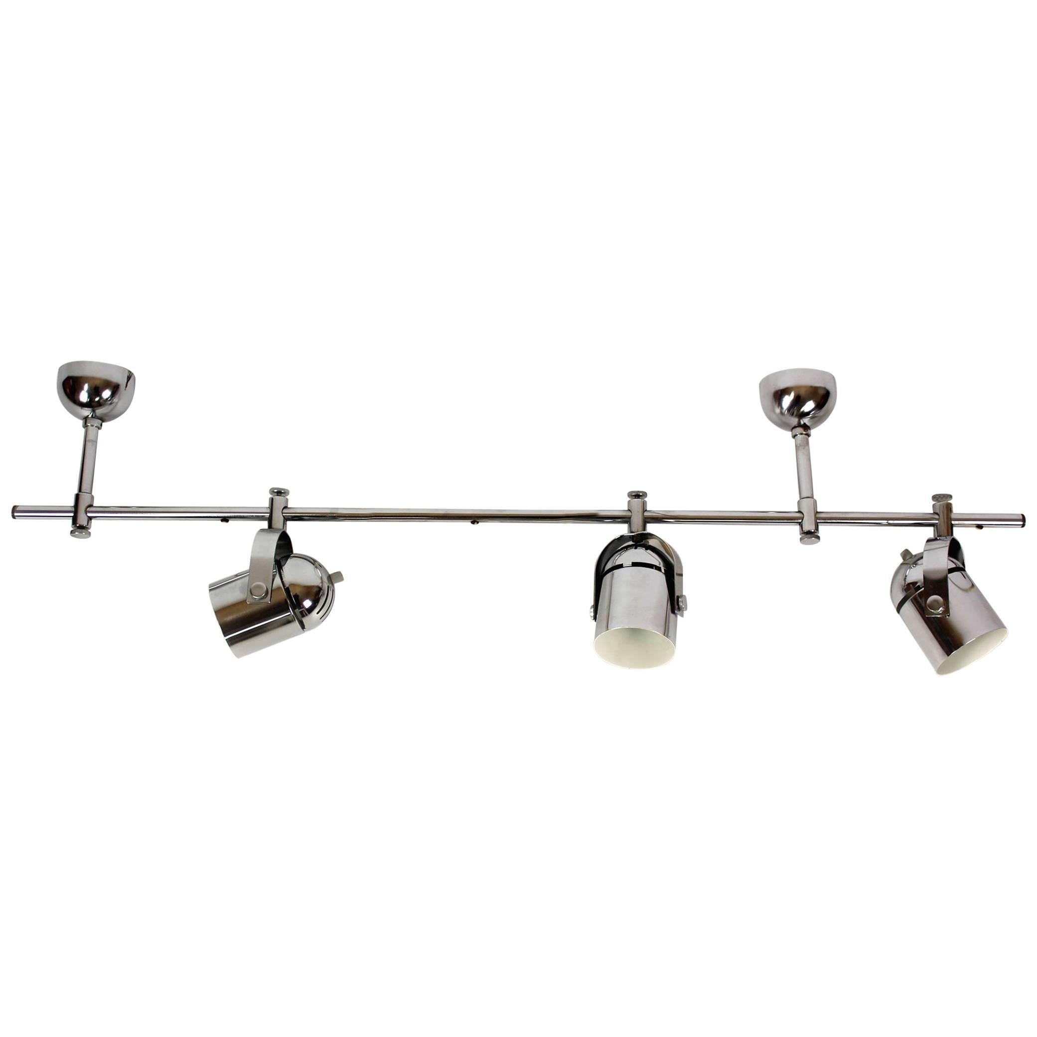 Triple lampe murale/plafonnier chromée par Stanislav Indra, 1970