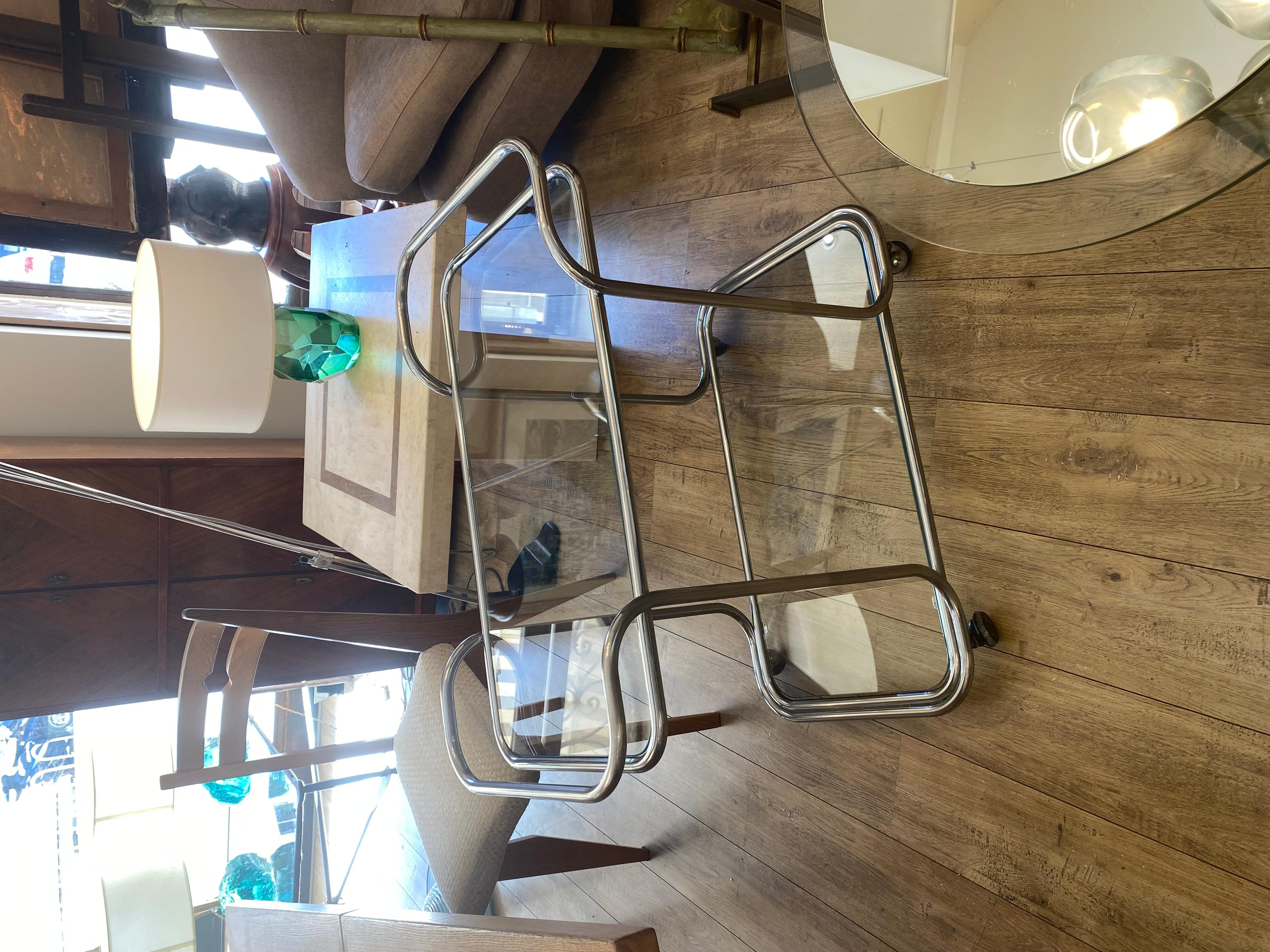Mid-Century Modern Chrome trolley , 1970 , Italy For Sale