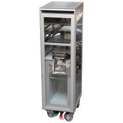 Chrome Trolley Aircraft with Fridge and Lighted Panel