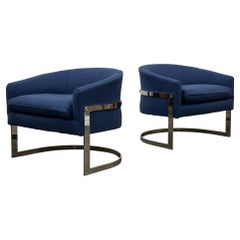 Chrome Tub Chairs by Swaim