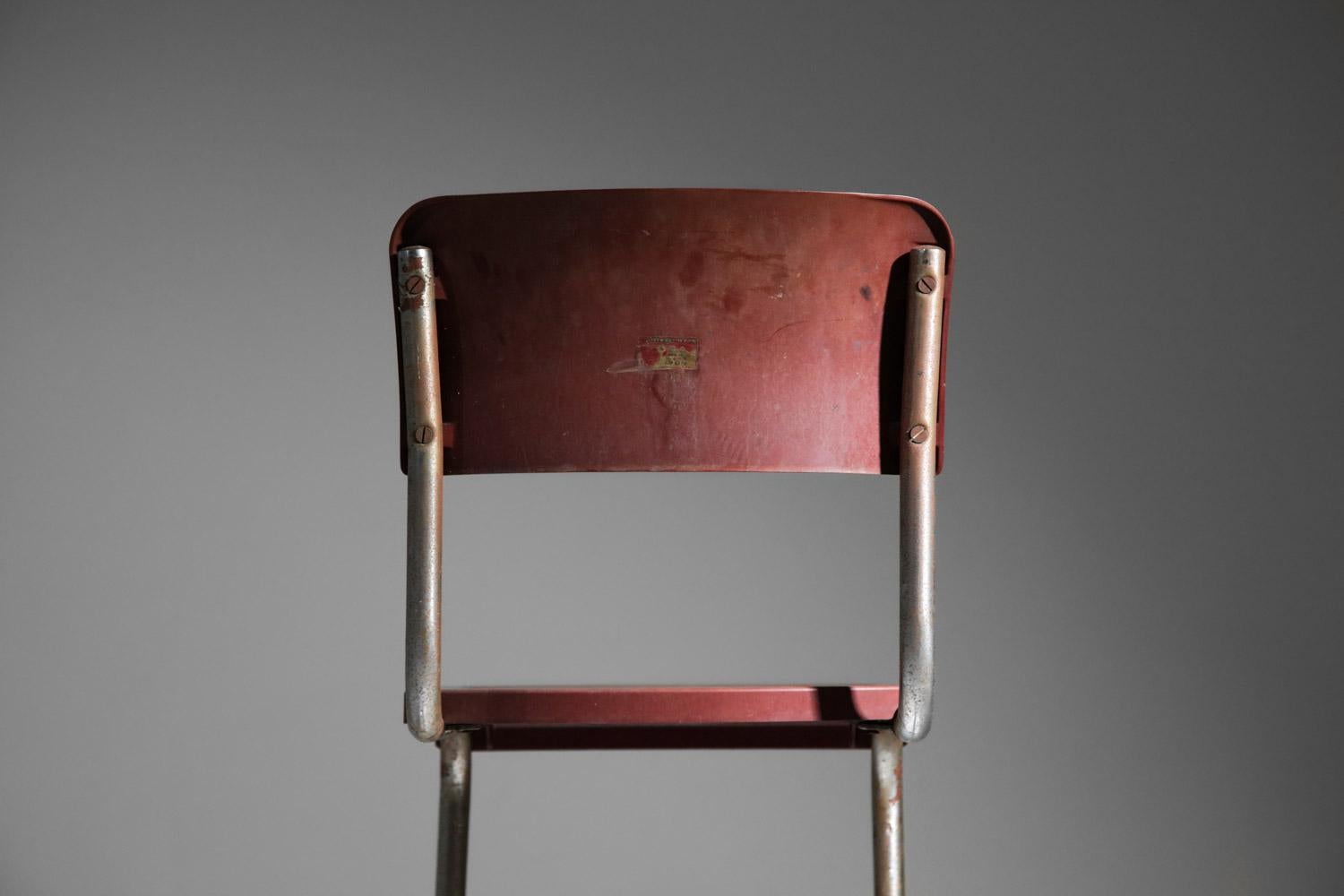 chrome tube bakelite chair in style of Emile Guillot art deco modernist breuer For Sale 1