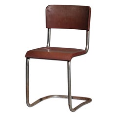 Chaise en bakélite chromée à tubes dans le style d'Emile Guillot, style art déco moderniste