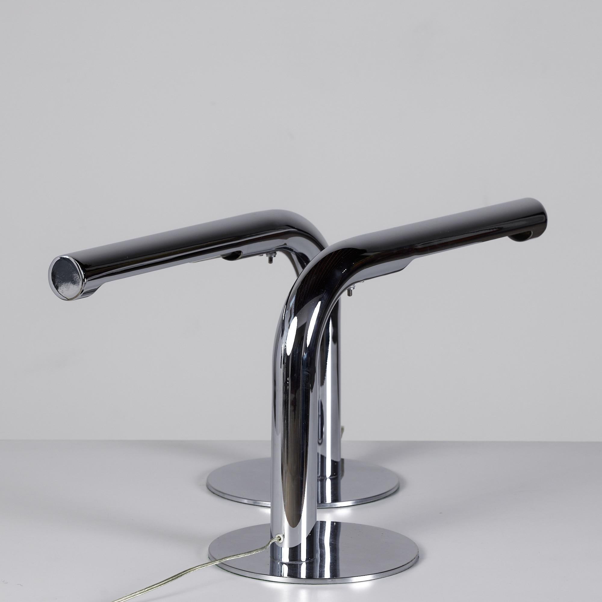 Chrome Tube Desk Lamp by Ingo Maurer for Design M 1