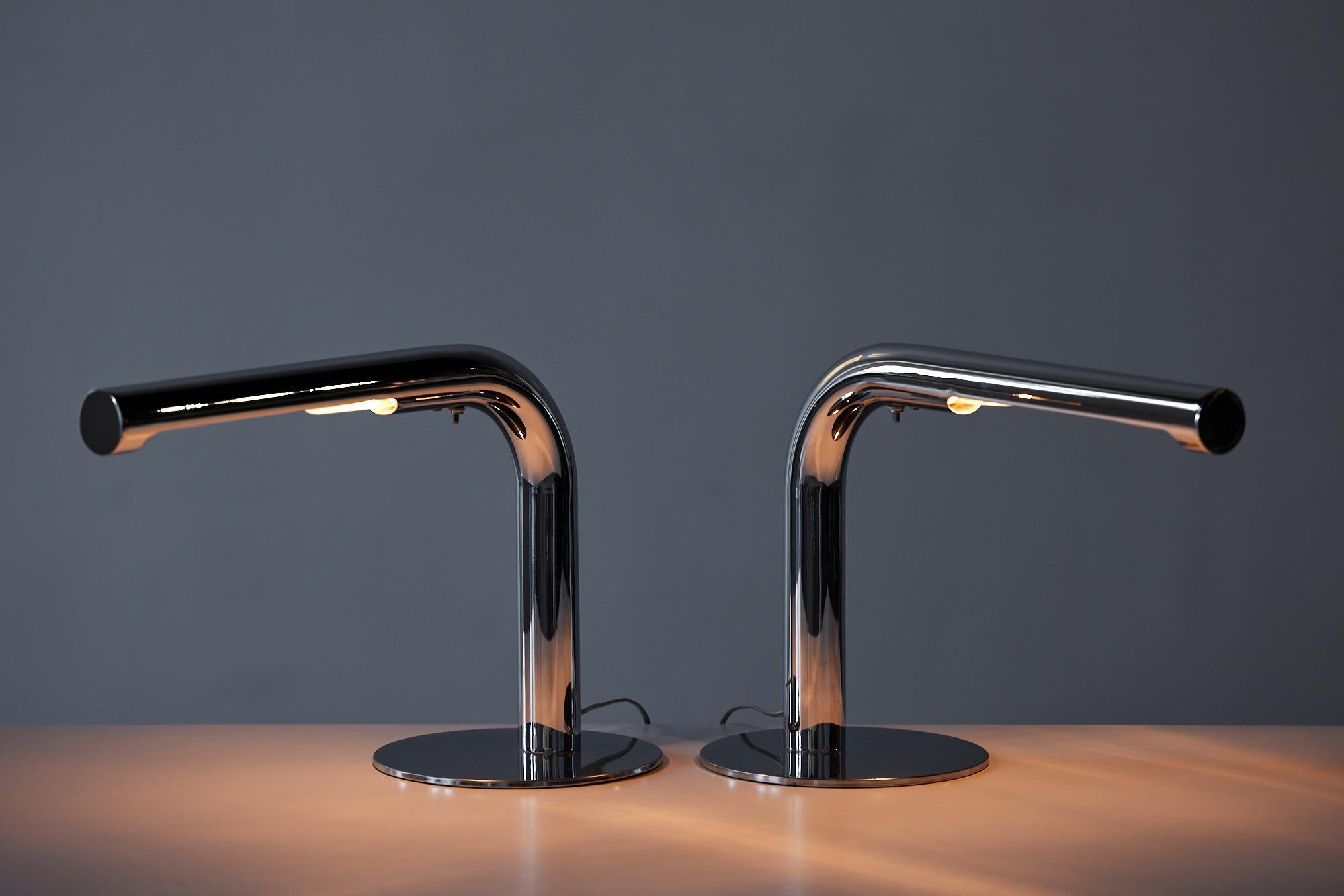 Chrome Tube Desk Lamp by Ingo Maurer for Design M 2
