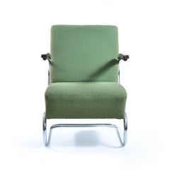 Chrome Tubular Armchair Type S 411 by Mücke Melder, circa 1940