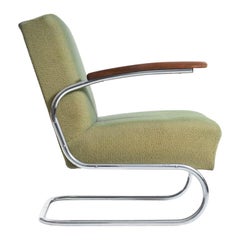 Chrome Tubular Armchair Type S 411 by Mücke Melder, circa 1940
