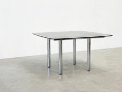 Chrome tubular dining table