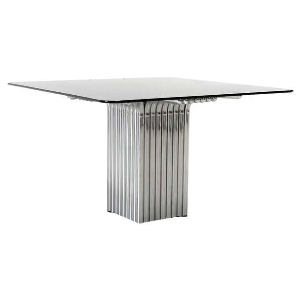 Chrome tubular dining table For Sale at 1stDibs