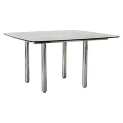 Used Chrome tubular dining table