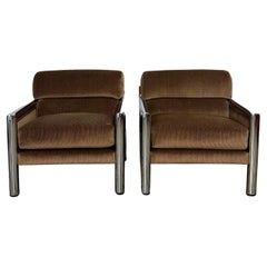 Chrome tubular lounge chair