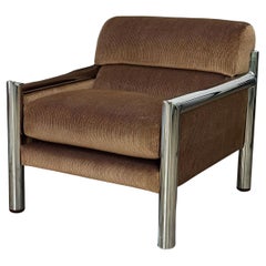 Chrome tubular lounge chair