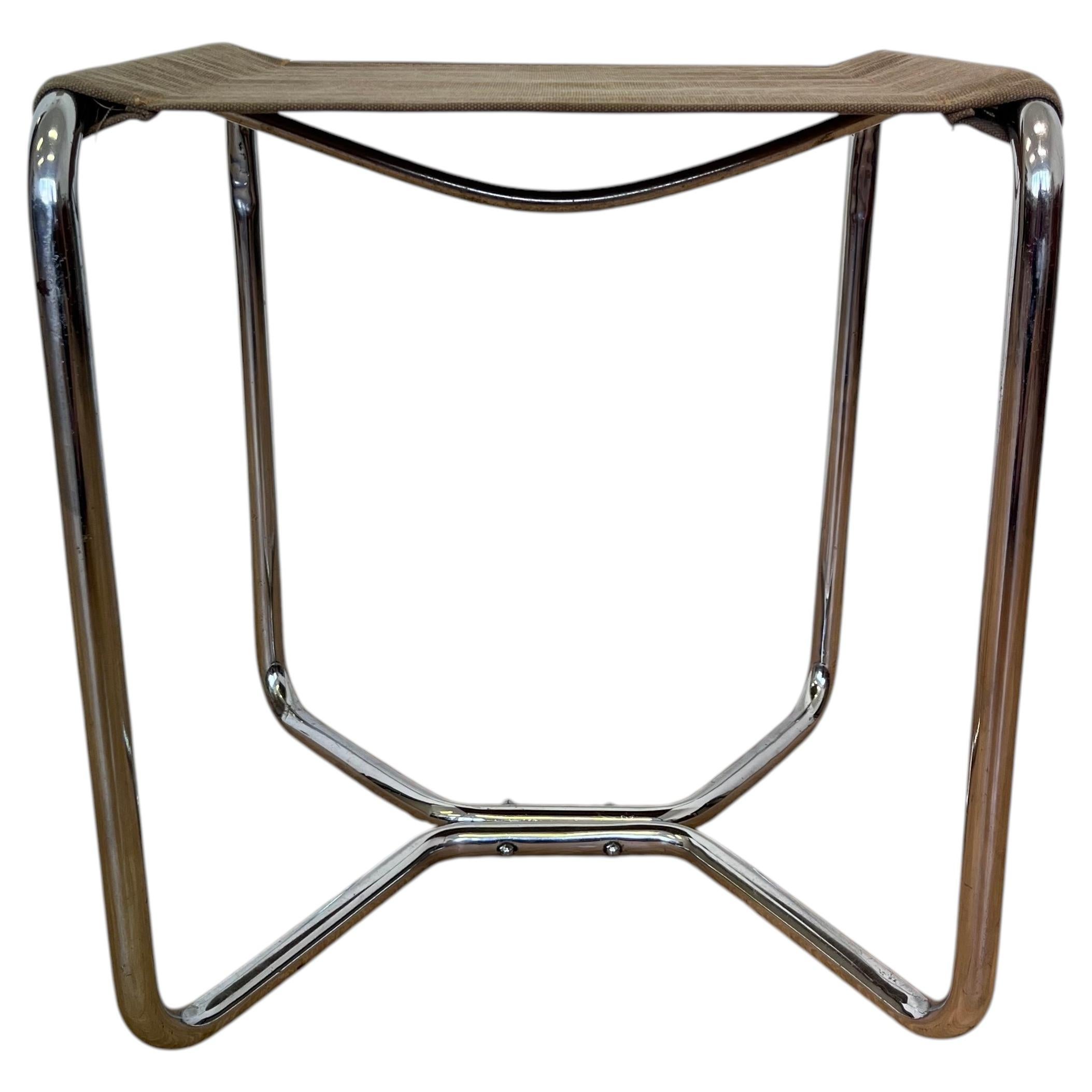 Chrome tubular steel Bauhaus Stool Thonet B8 by Marcel Breuer, 1930