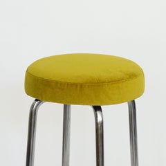 Chrome Tubular Stool by Columbus, Italy 1930