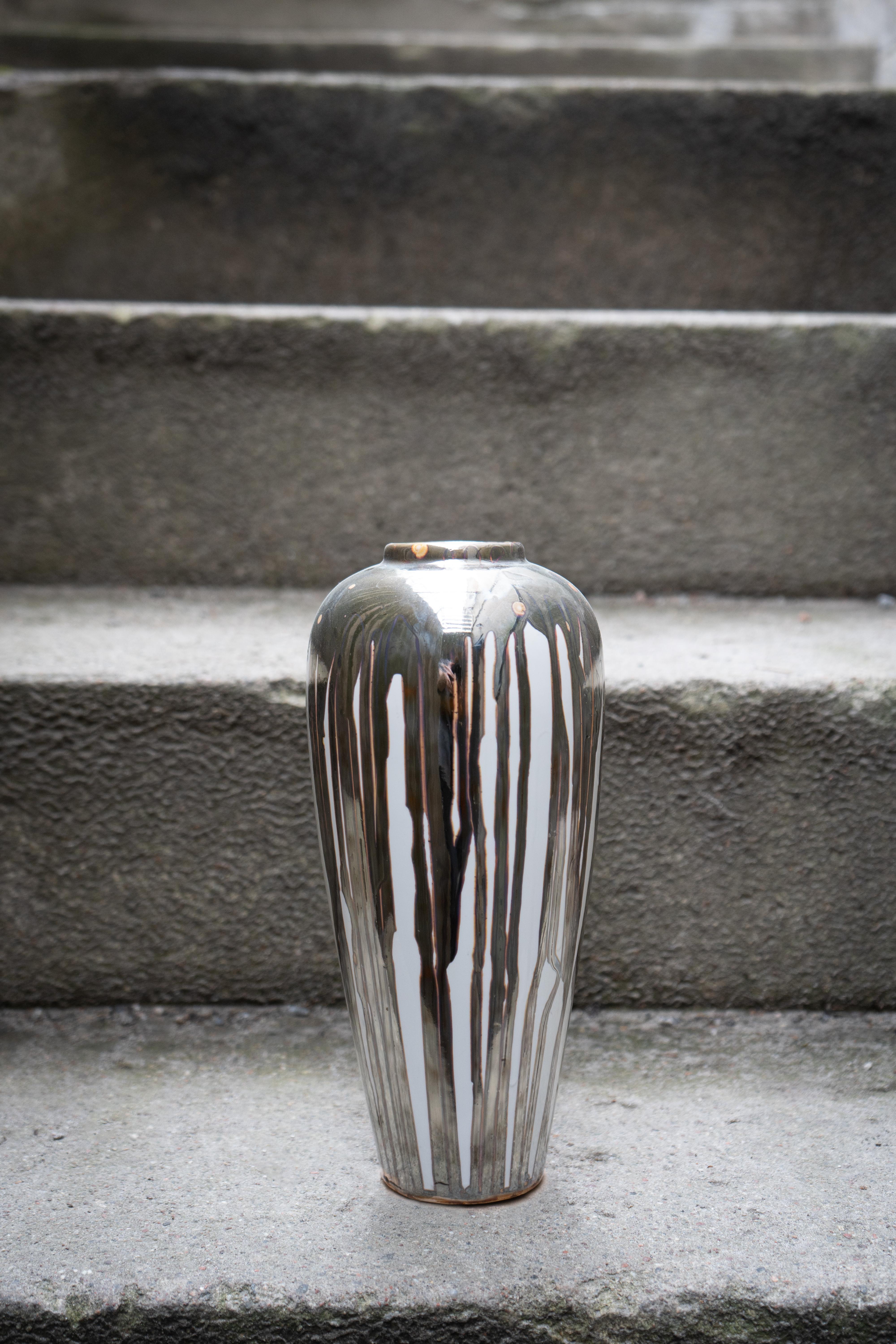 XXI secolo e contemporaneo Vaso cromato 0001 di John Nordenstein in vendita