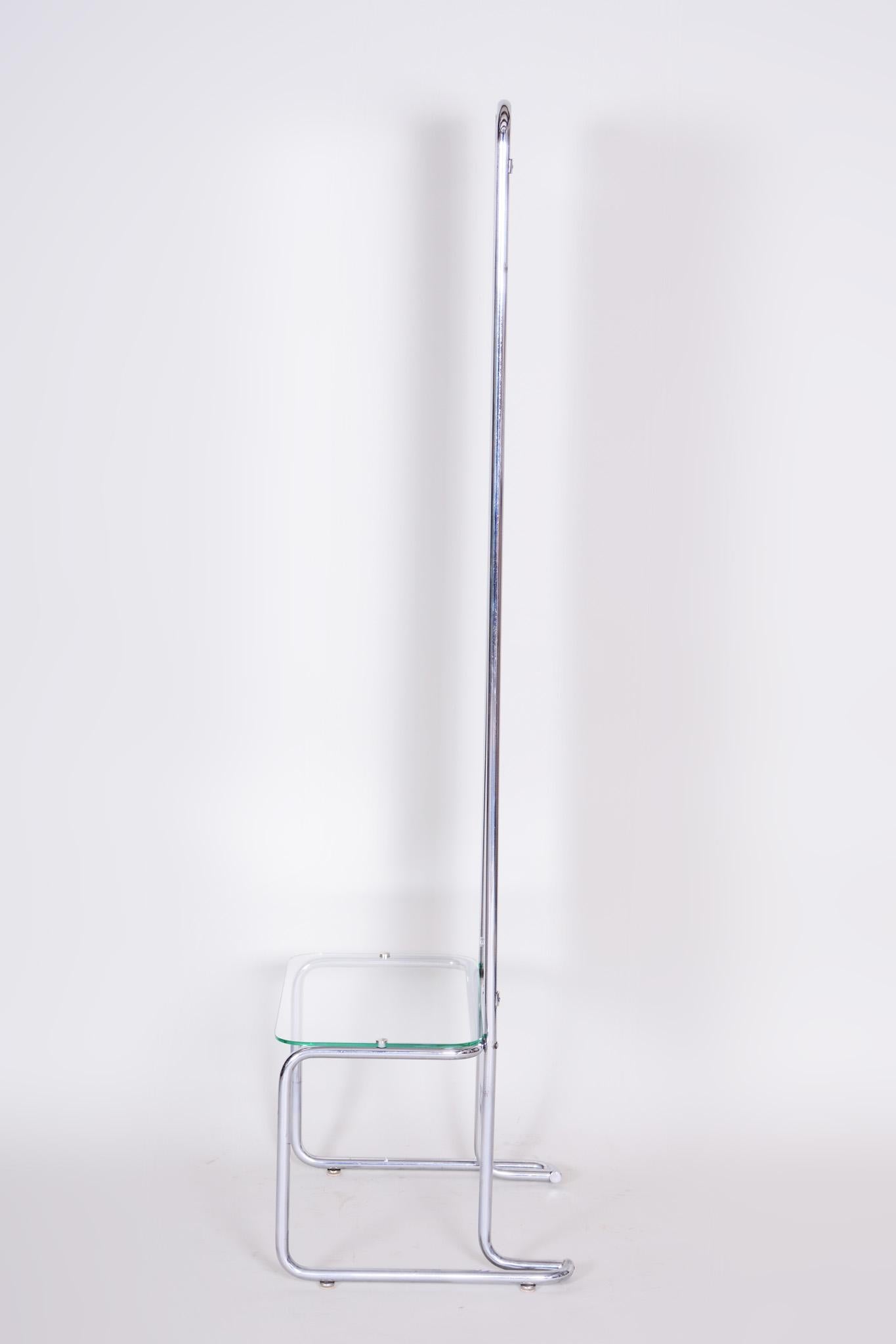Verchromte Vintage-Bauhaus- Toilette mit Spiegel von Thonet, 1930er Jahre (Tschechisch)