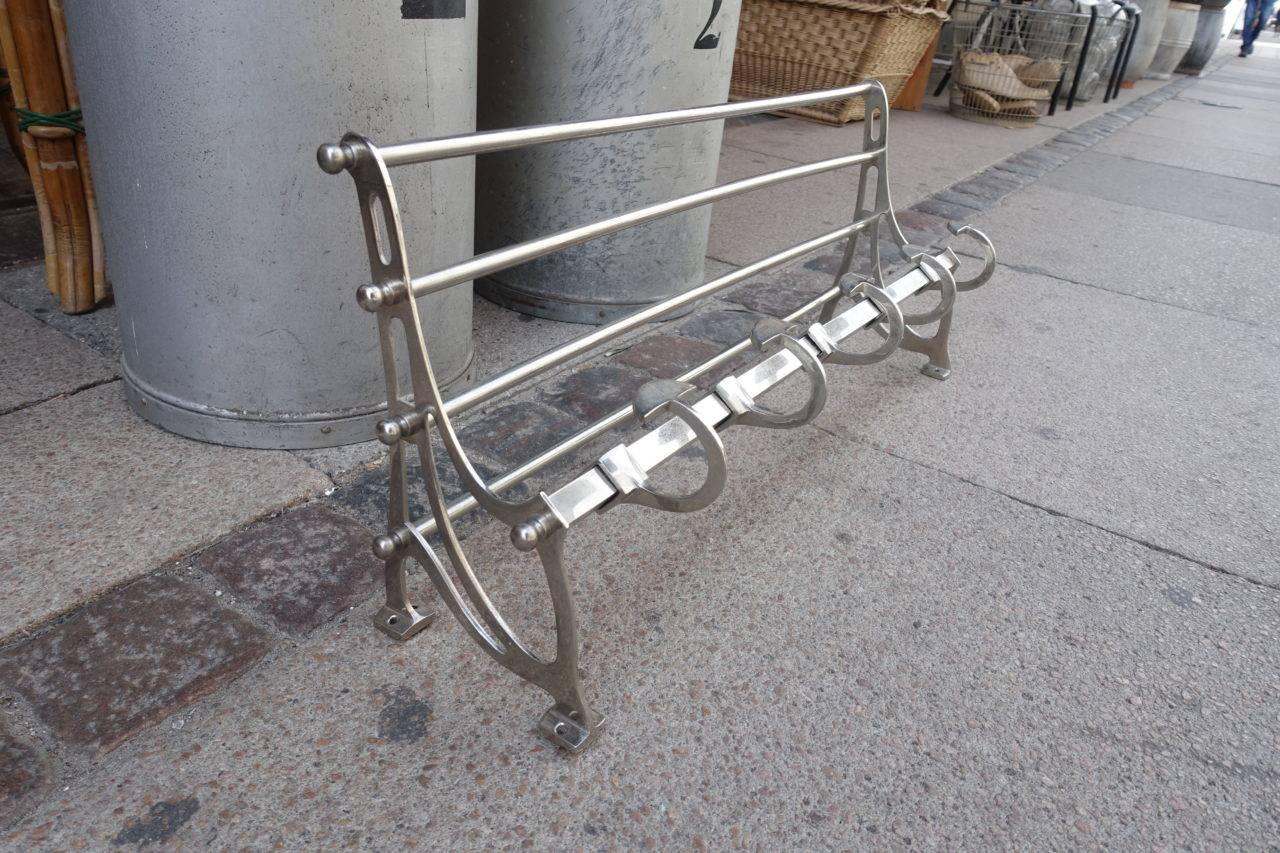 Art Deco Chrome Vintage French Hat and Coat Rack