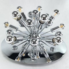 Chrome Wall and Ceiling Lamp by S.A. Boulanger, Sputnik, 1970s