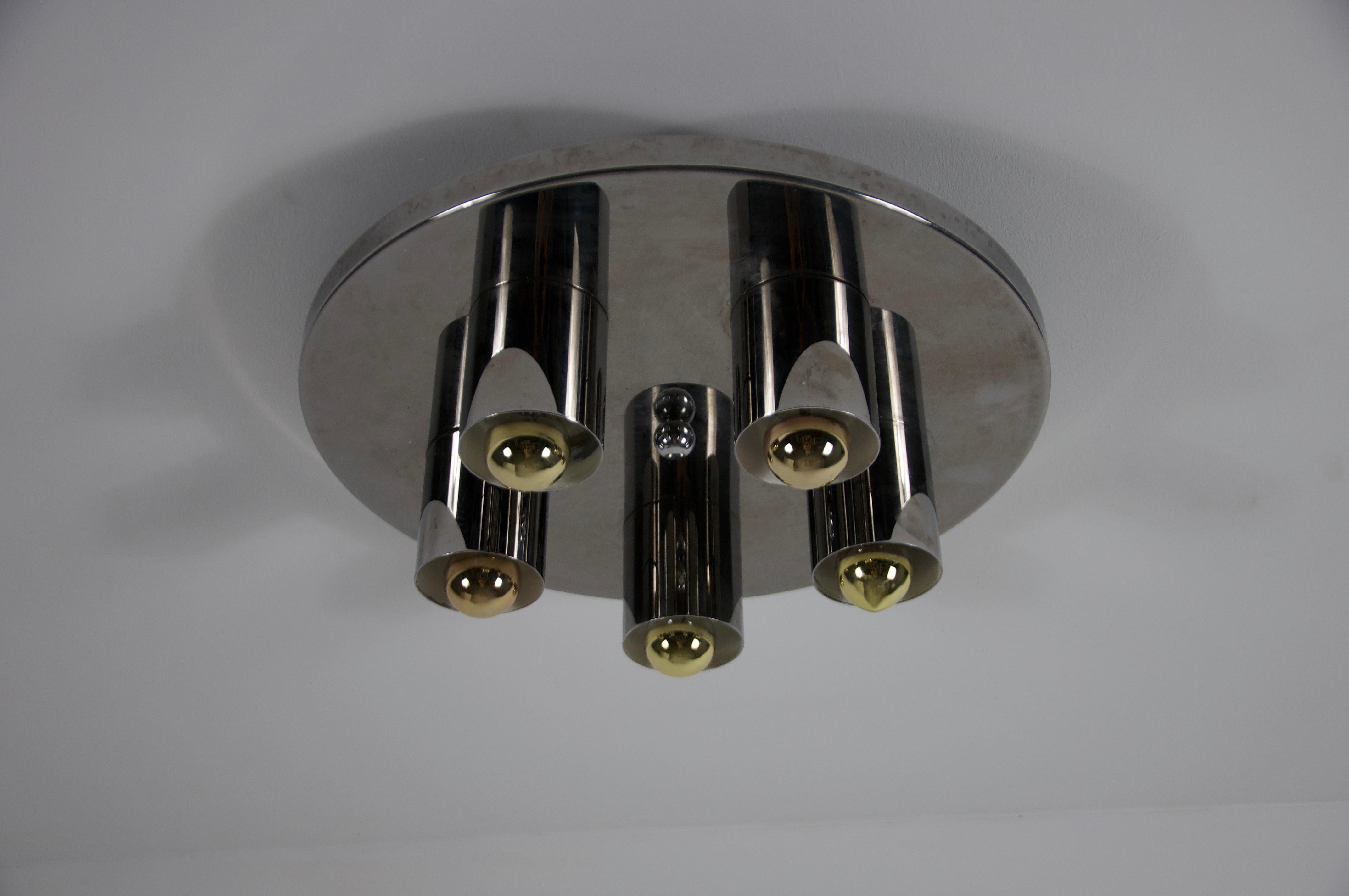 Lampe murale ou encastrée en chrome par Cosack, 1970 Bon état - En vente à Hagenbach, DE