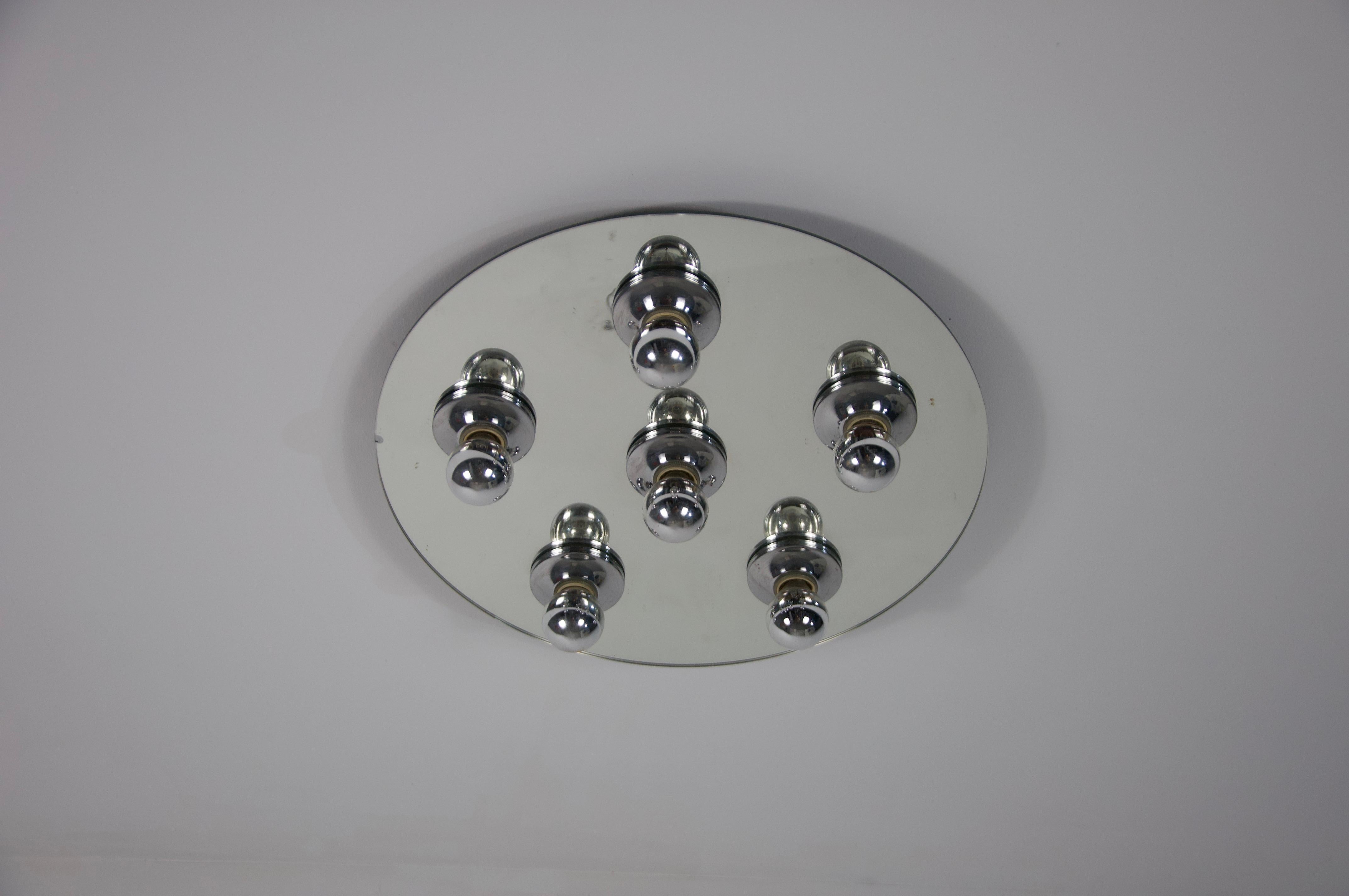 Chrome Wall Lamp or Flushmount by Cosack, 1970s For Sale 1