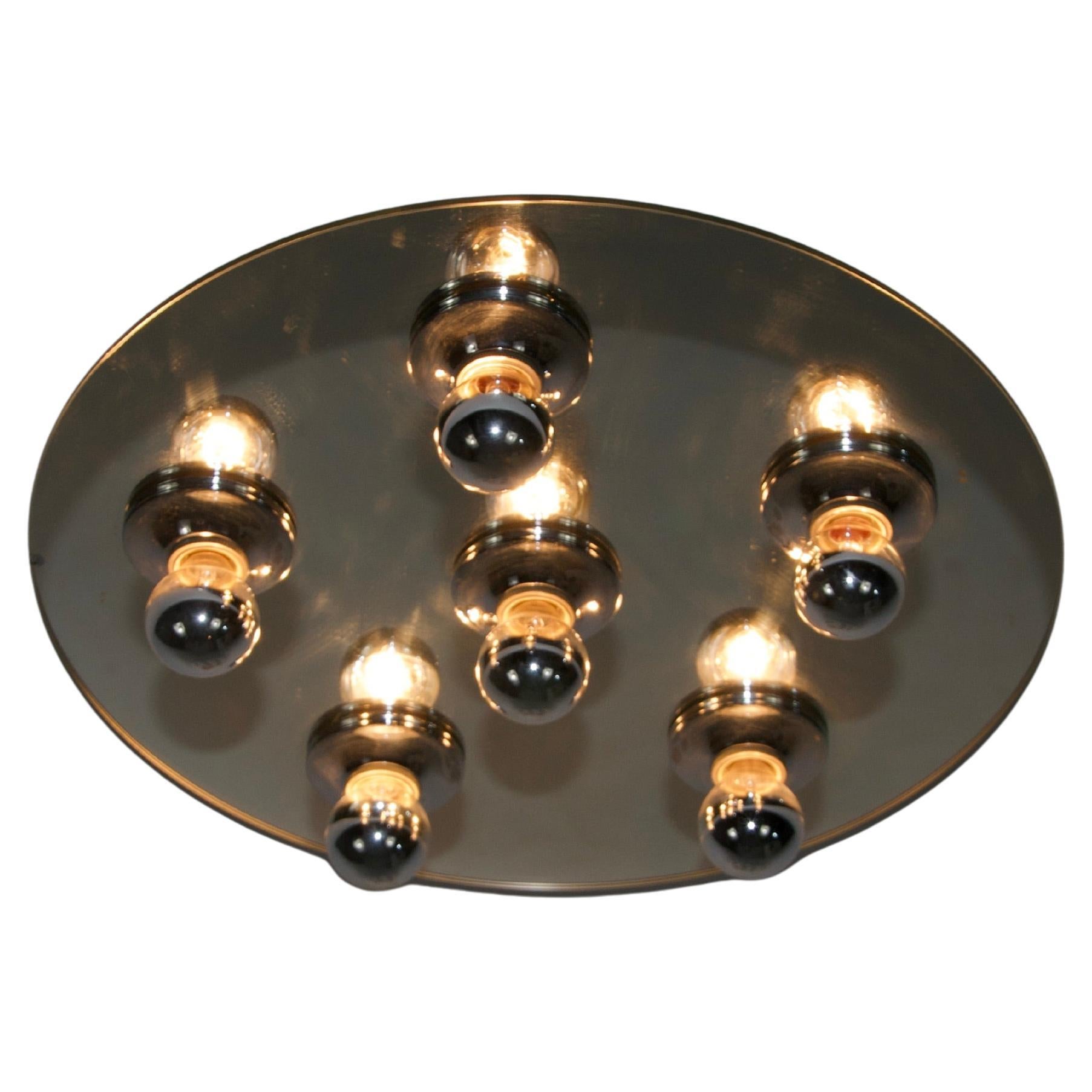 Chrome Wall Lamp or Flushmount by Cosack, 1970s