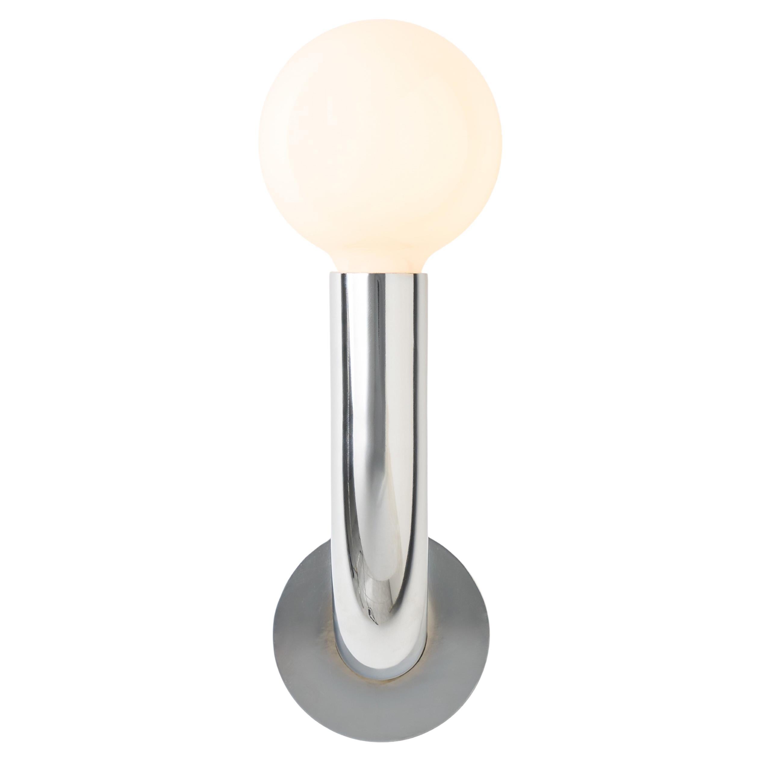 Chrome Wall Light Curva For Sale