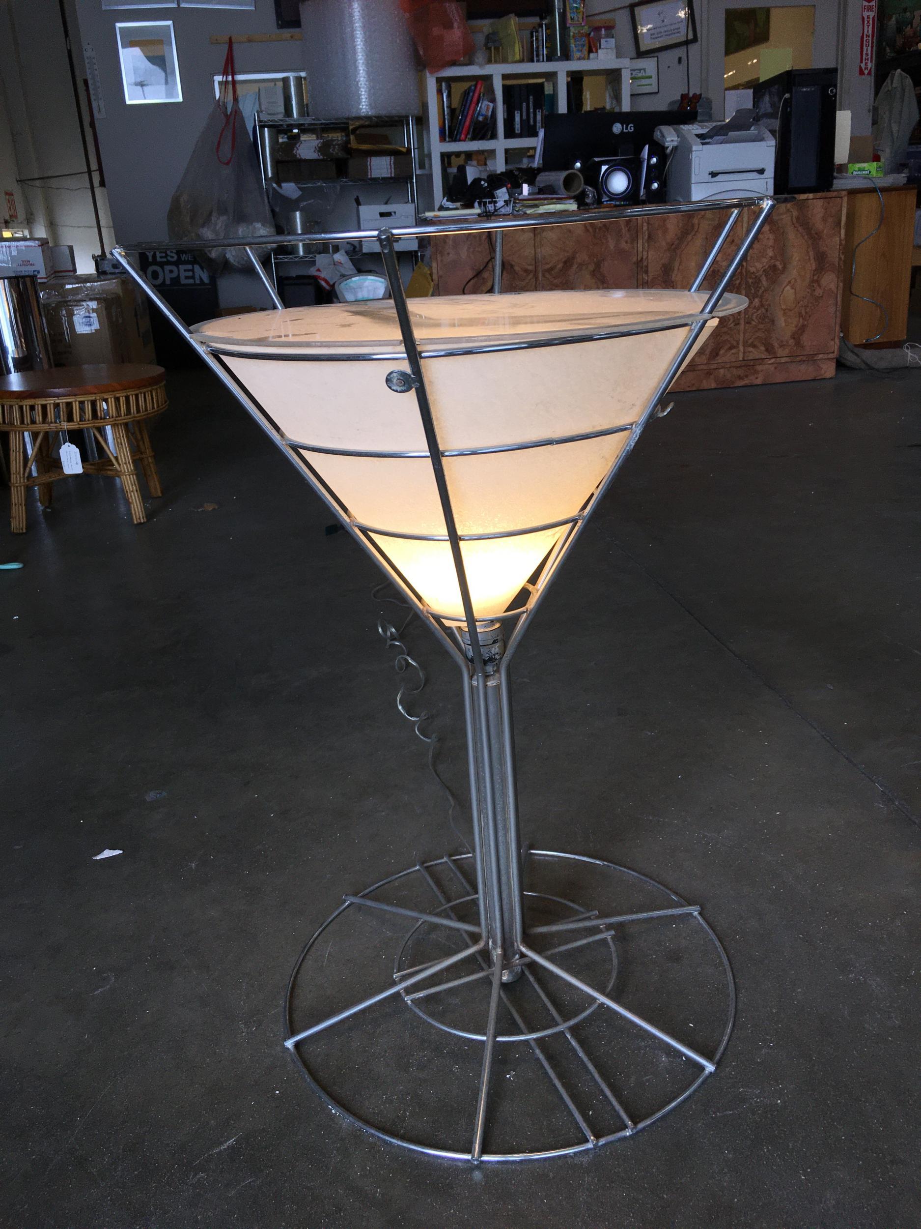 martini glass table