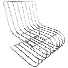 Chrome Wire Side Chair Designed by Verner Panton