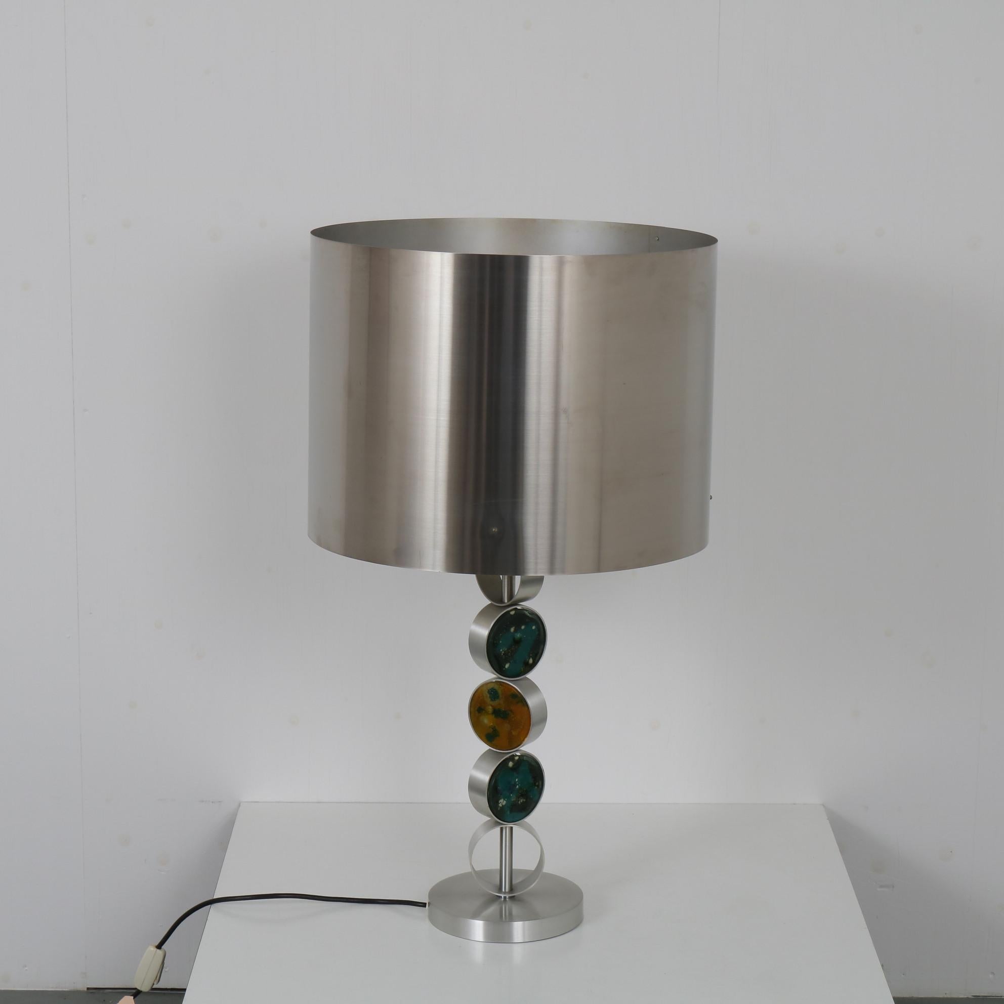 Metal Chrome with Glass Table Lamp by Nanny Still for Raak, Netherlands, 1970 For Sale