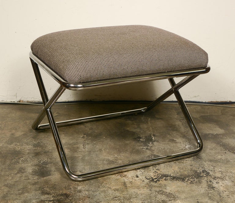Chrome X Base Stool by Swaim Originals For Sale at 1stDibs xbase stool