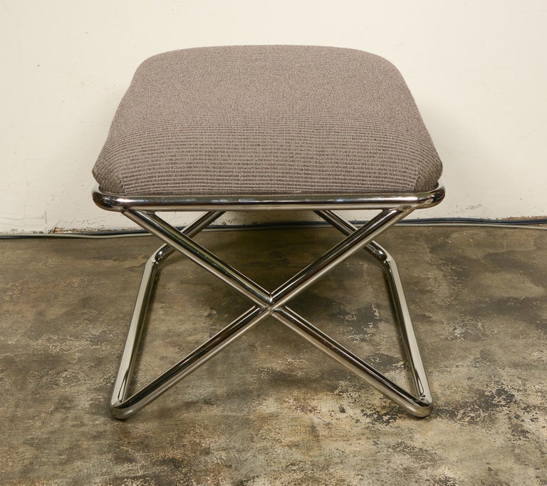 Chrome X Base Stool by Swaim Originals For Sale at 1stDibs xbase stool