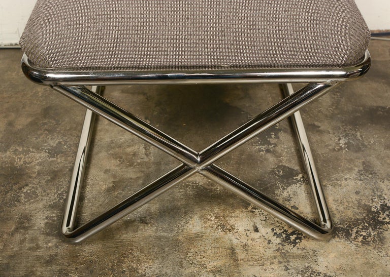 Chrome X Base Stool by Swaim Originals For Sale at 1stDibs xbase stool