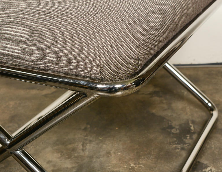 Chrome X Base Stool by Swaim Originals For Sale at 1stDibs xbase stool