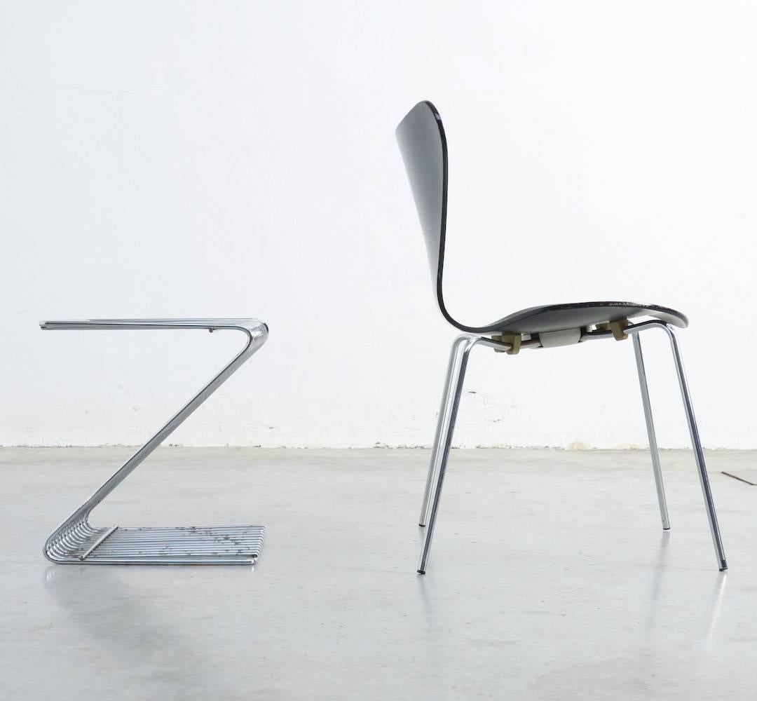 Chrome Z Stool by François Arnal for Atelier A 4