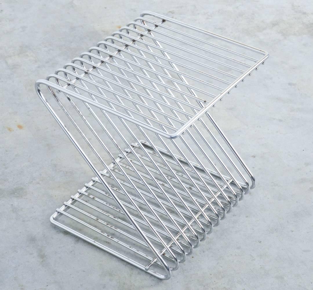 Chrome Z Stool by François Arnal for Atelier A 2