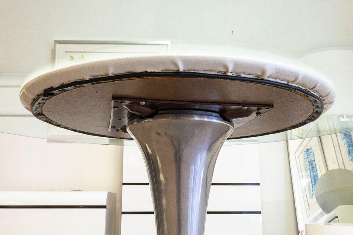 20th Century Chromecraft Mid Century Modern Dinette Set 4 Swivel Chairs & Glass Table
