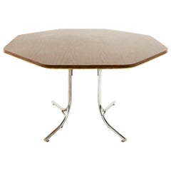 Table octogonale en formica de Chromecraft Mid Century