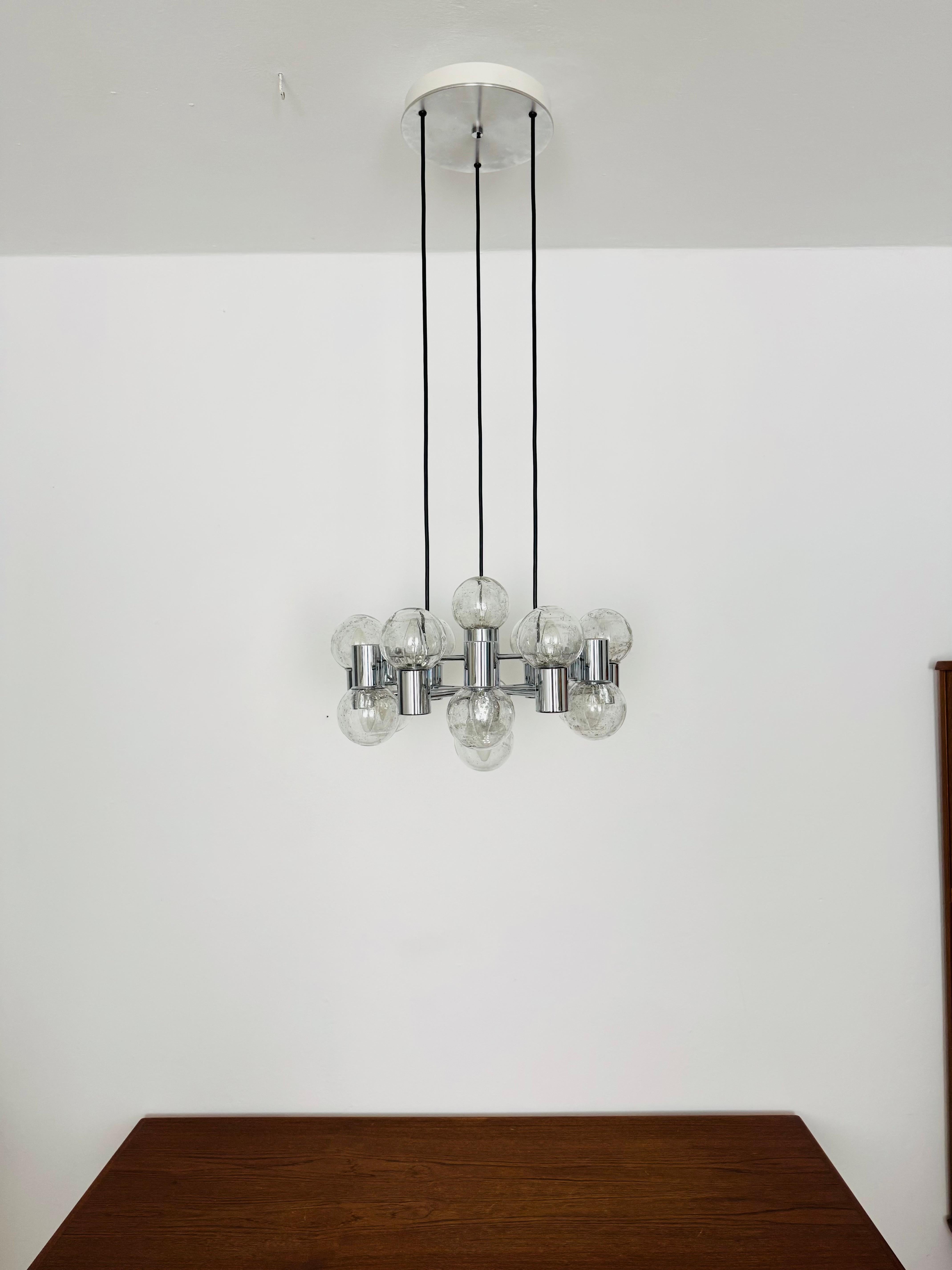 Lampadario Sputnik cromato anni '70 di Doria In condizioni buone in vendita a München, DE