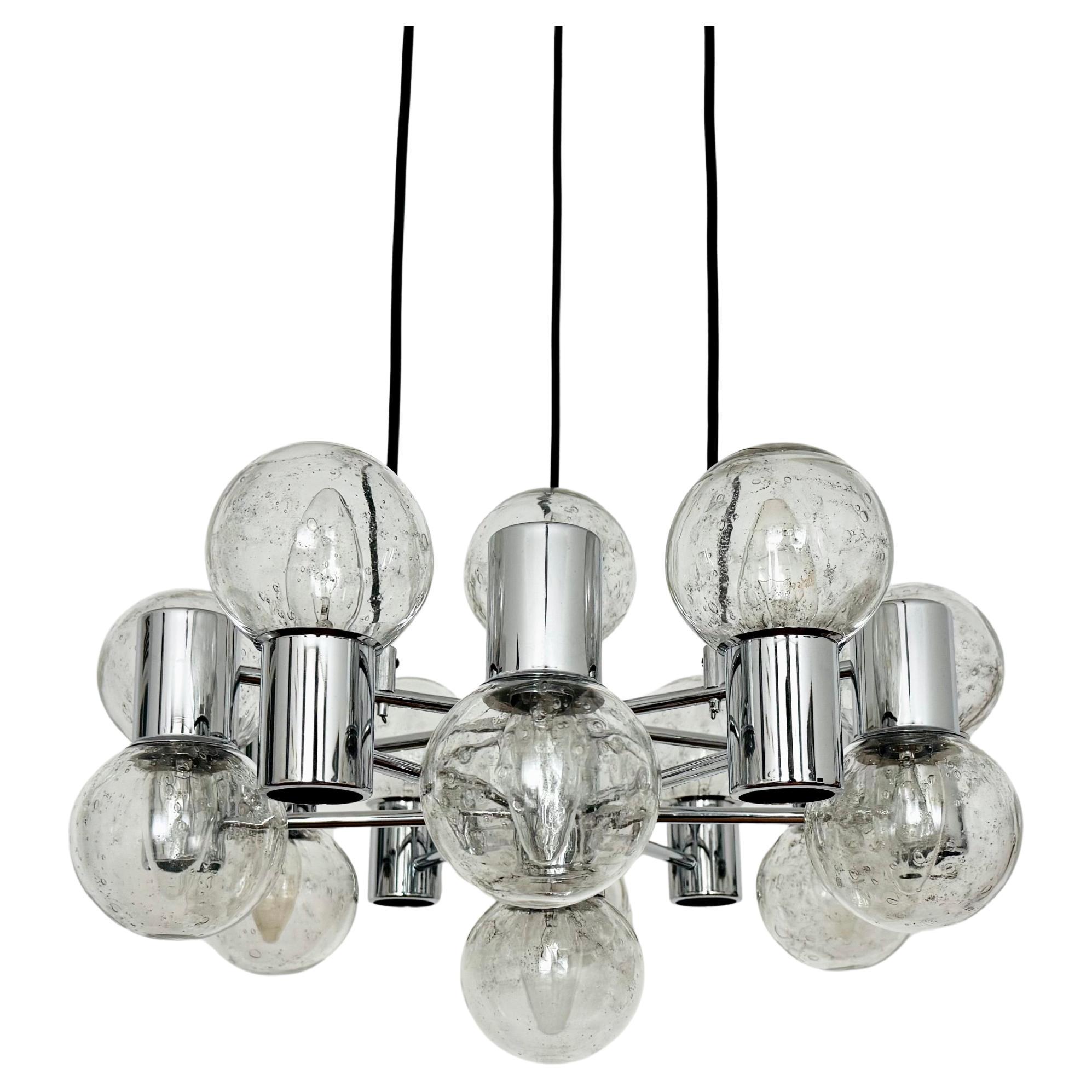 Chromed 1970s Sputnik Chandelier by Doria