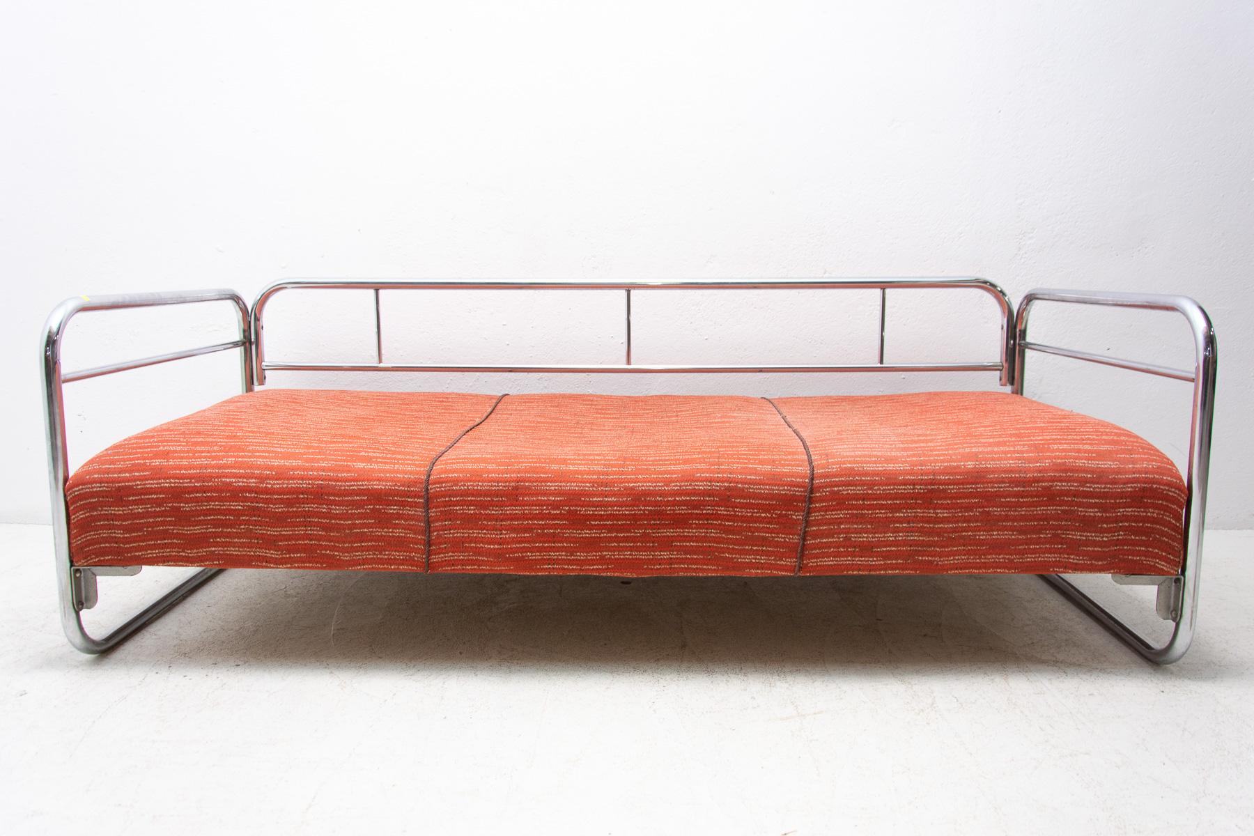 Chromed Bauhaus Sofa, 1930´s, Bohemia 5