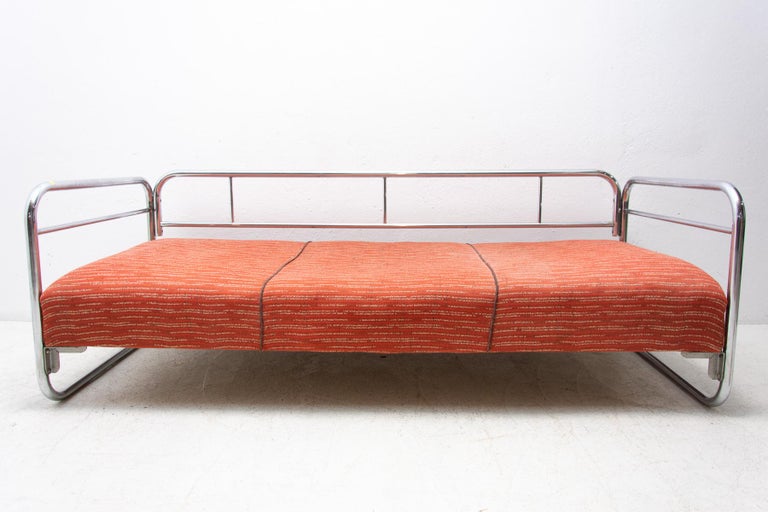Chromed Bauhaus Sofa, 1930´s, Bohemia For Sale 5