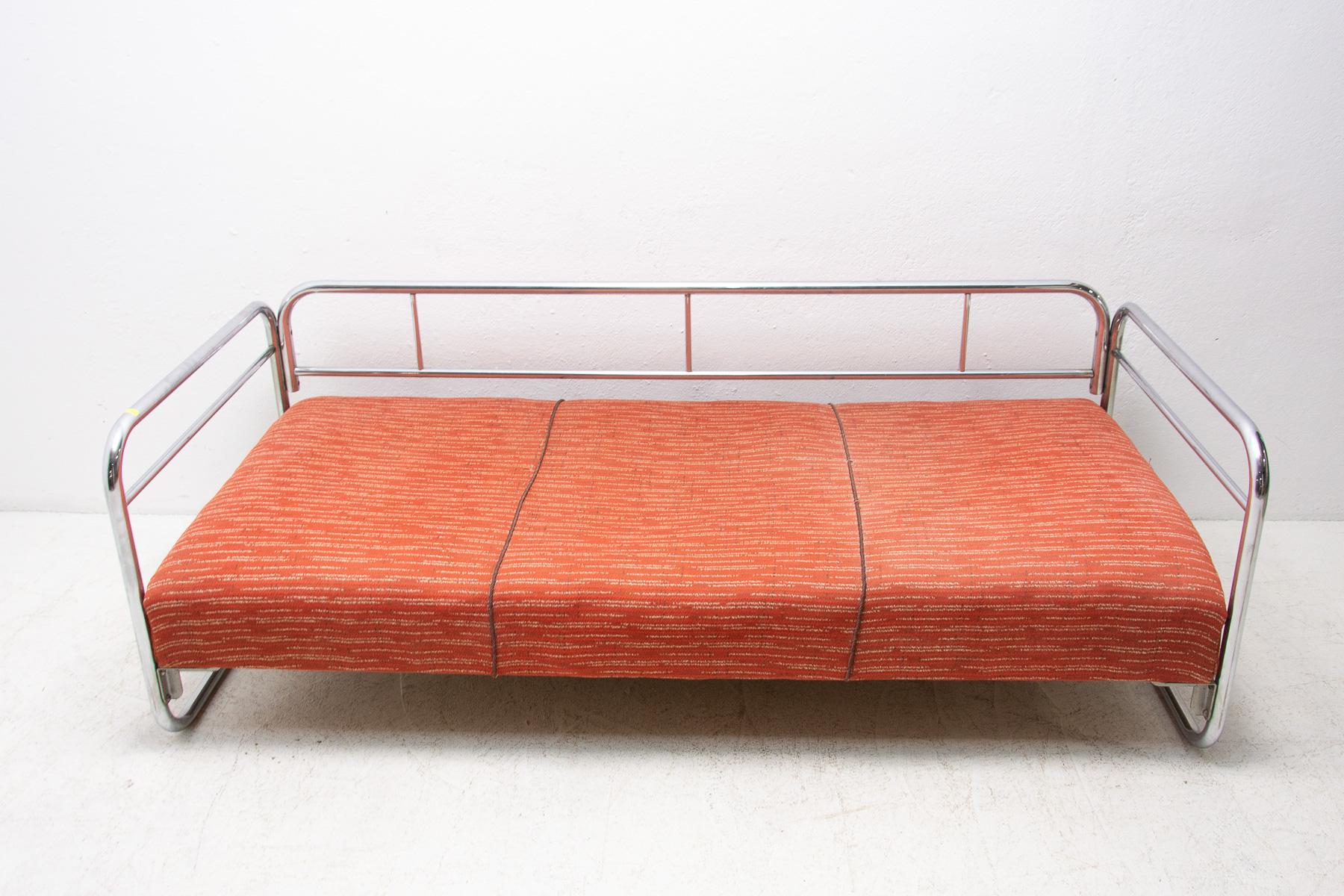 Chromed Bauhaus Sofa, 1930´s, Bohemia 6