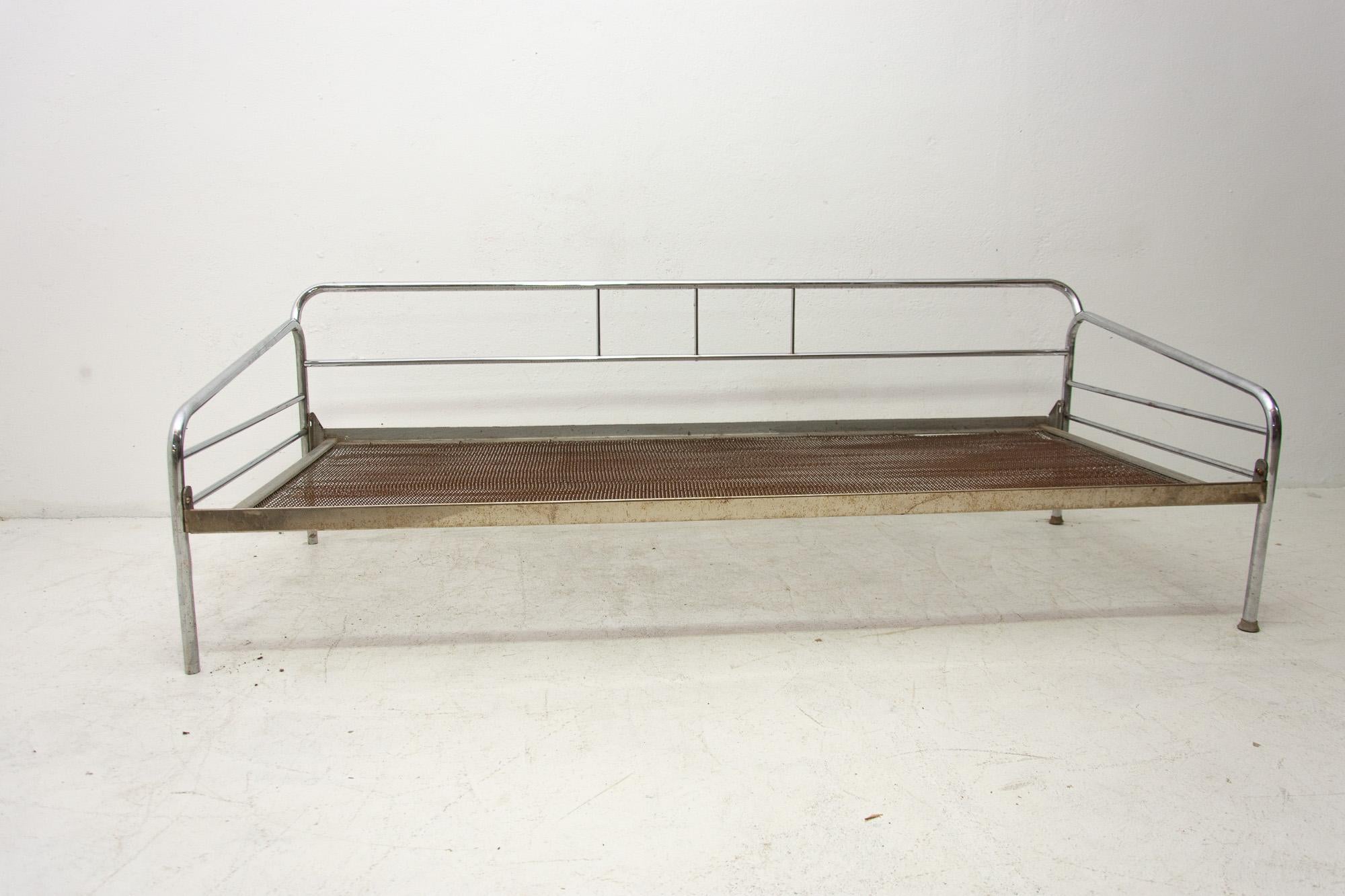 Czech Chromed Bauhaus Sofa, 1930s, Bohemia