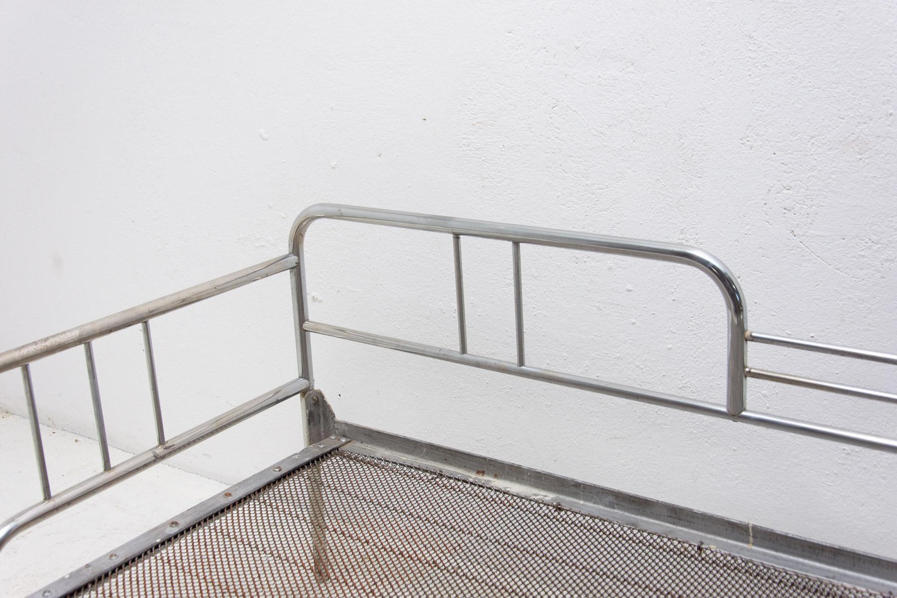 Metal Chromed Bauhaus Sofa, 1930's, Bohemia