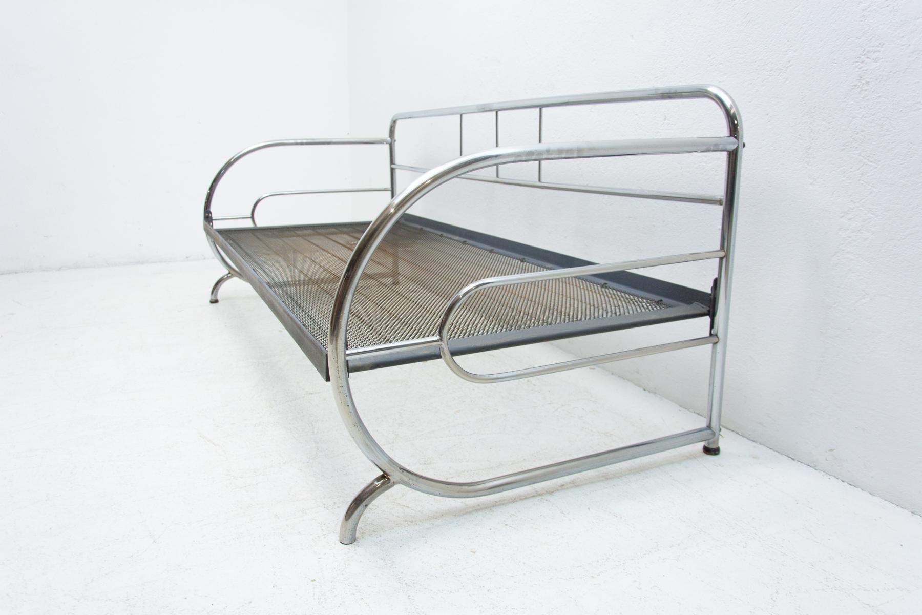 Chromed Bauhaus Sofa, 1930's, Bohemia 1