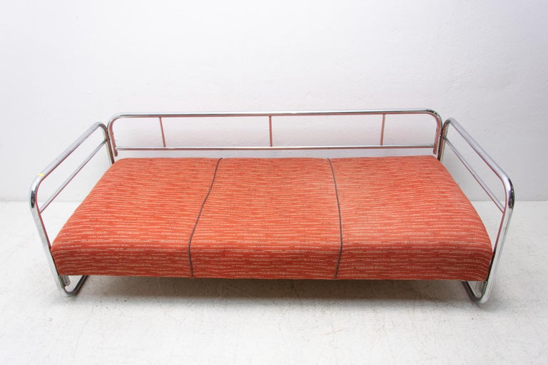 Chromed Bauhaus Sofa, 1930´s, Bohemia For Sale 3